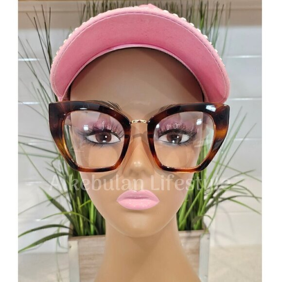 Women Oversized Square Blue Light Blocking Glasses - NEW - Picture 1 of 2